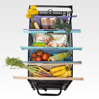 Lotus Trolley Bags — Set of 4 Reusable Cart Bags with Insulated Cooler Bag – image 7