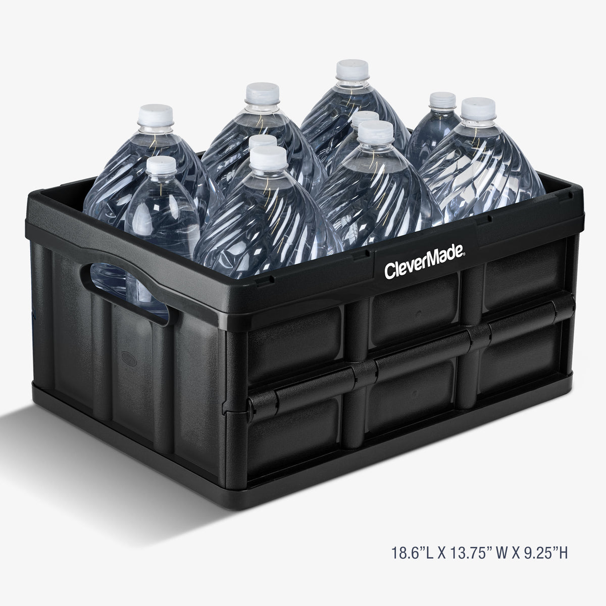 CleverMade Collapsible Storage Bin 32 L — 3 Pack, 66 lb Each, Folds to 2.75 in – image 5
