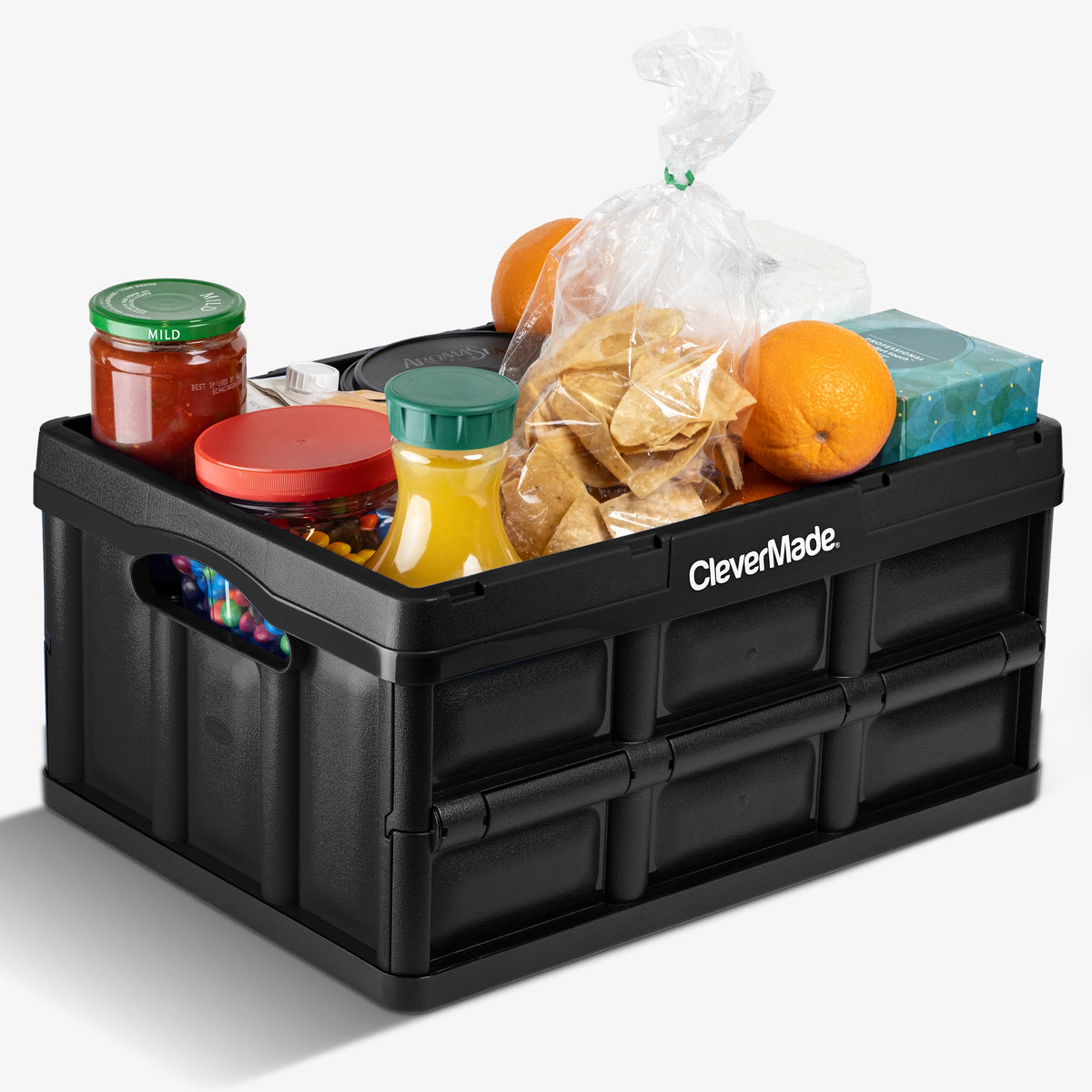 CleverMade Collapsible Storage Bin 32 L — 3 Pack, 66 lb Each, Folds to 2.75 in – image 6